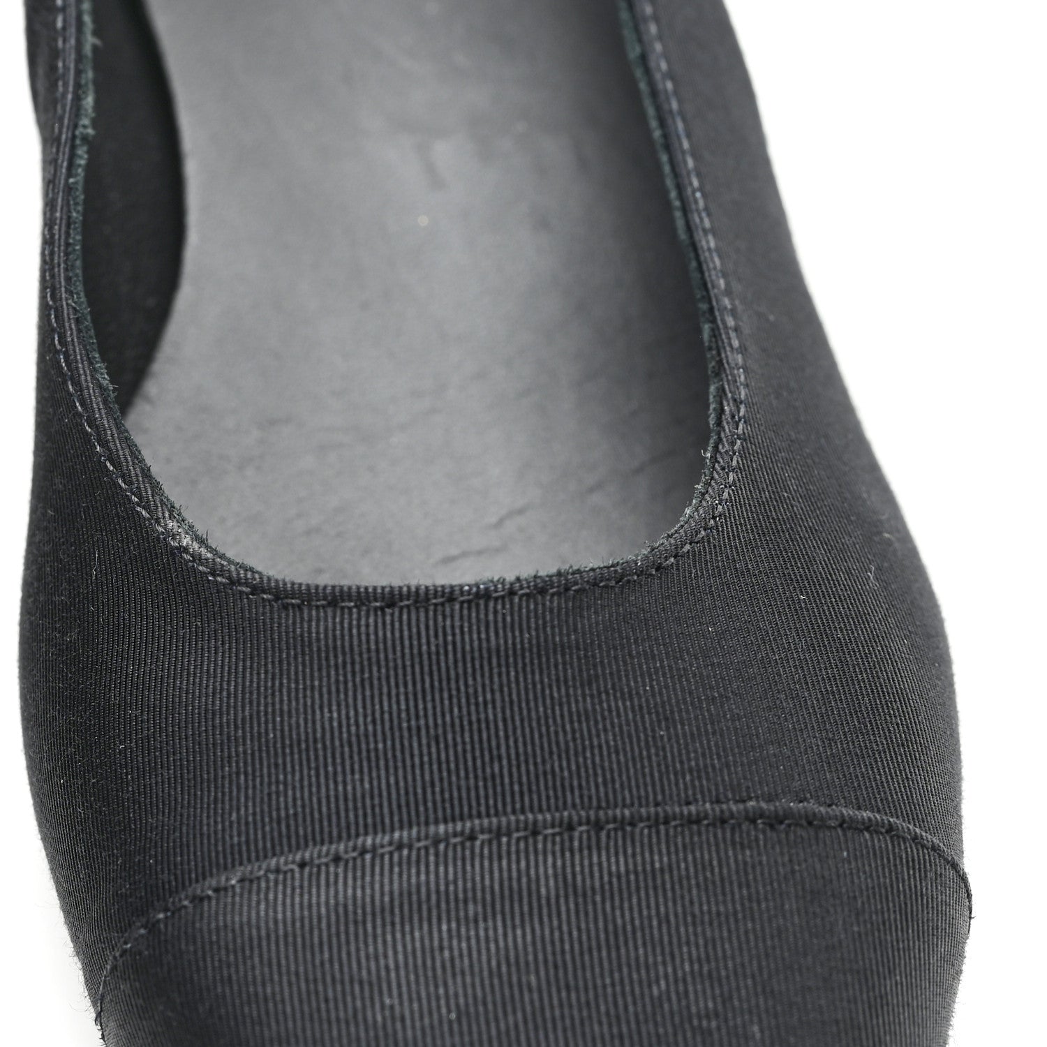 Chanel Grosgrain Cap Toe Uniform Ballerina Flats 38 Black 10 of 10