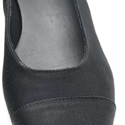 Chanel Grosgrain Cap Toe Uniform Ballerina Flats 38 Black 10 of 10