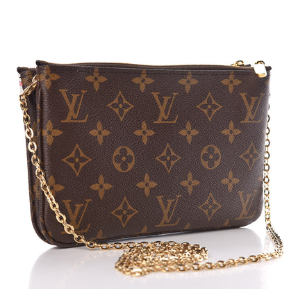 Louis Vuitton Monogram 2019 Christmas Animation Double Zip Pochette 3 of 12