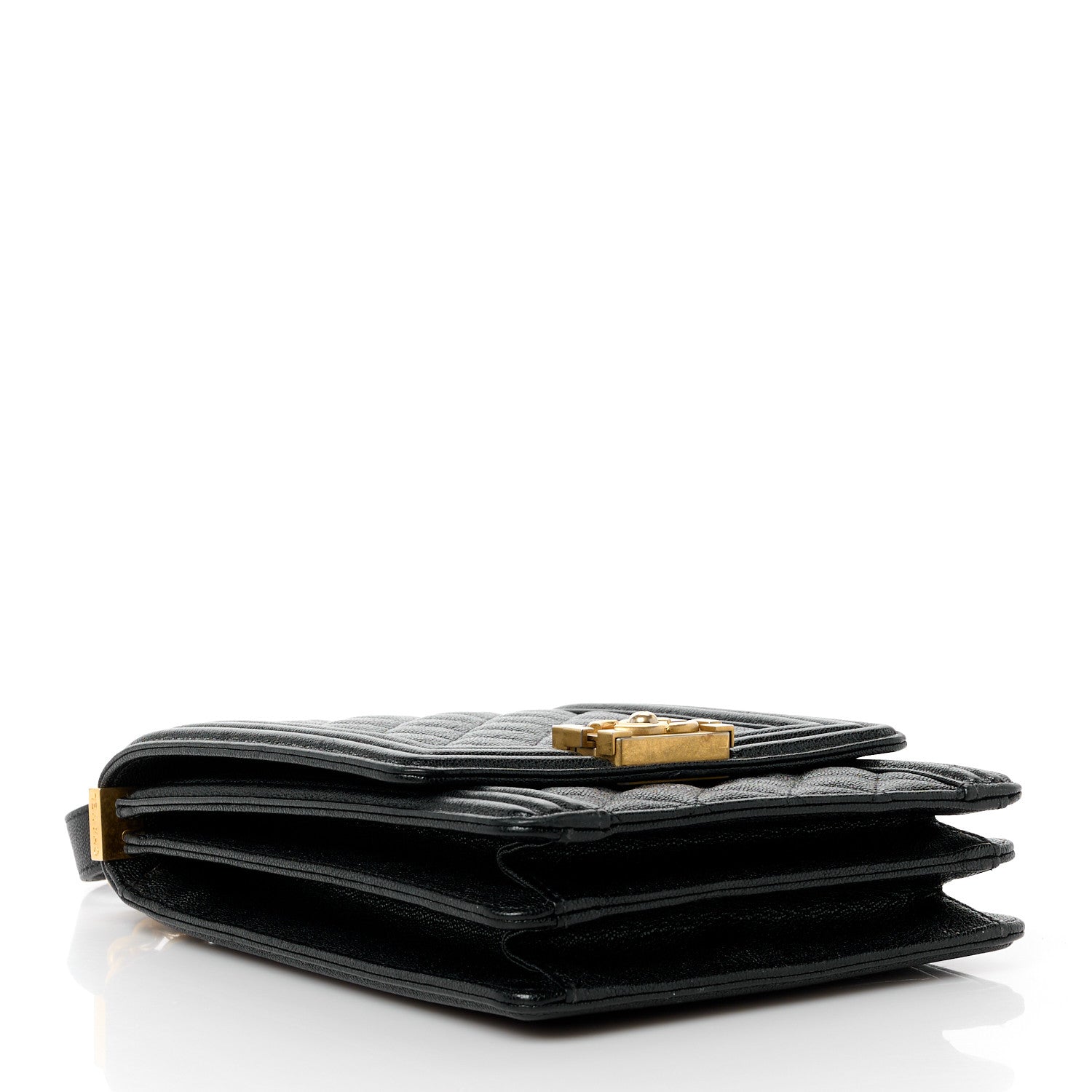 Chanel Caviar Quilted North South Boy Flap Black 4 of 12