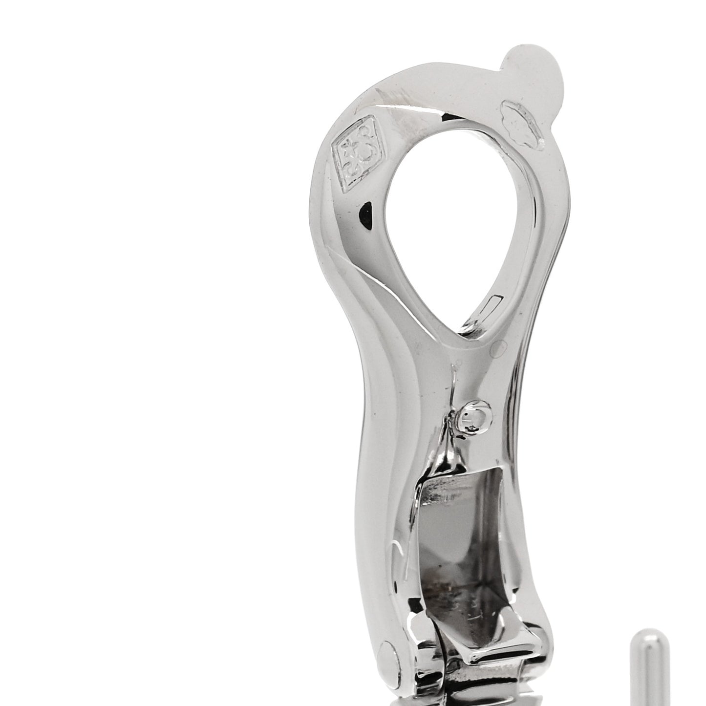 18K White Gold Black Onyx Vintage Alhambra Earrings