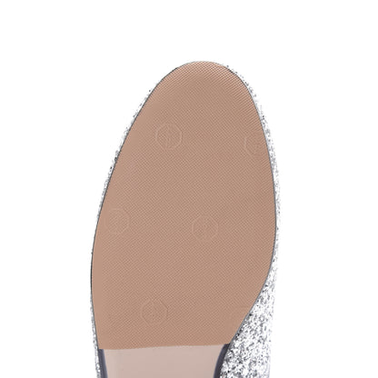 Gucci Glitter Womens Princetown Slippers 37.5 Silver 9 of 10