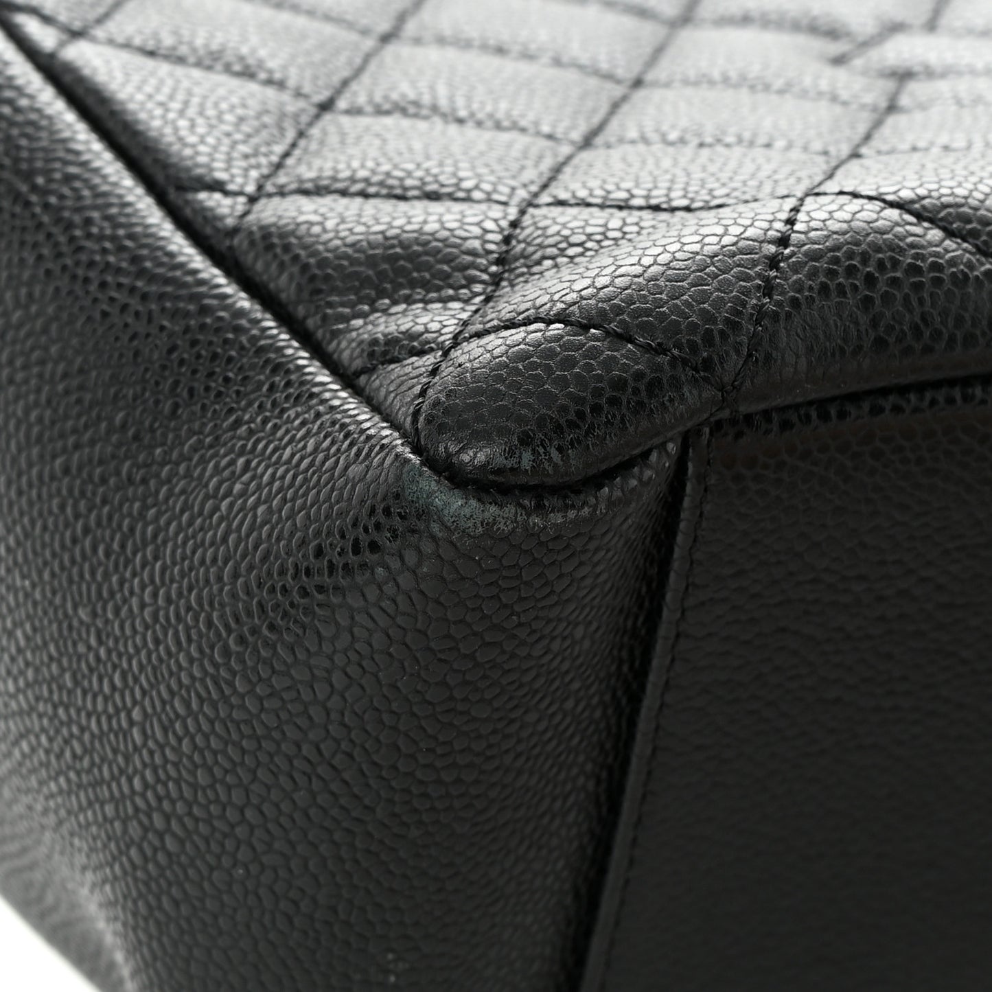 Caviar Quilted Grand Shopping Tote GST Black