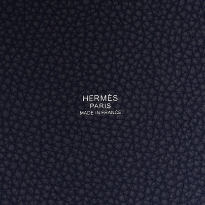 Hermes Taurillon Clemence Picotin Lock 22 MM Bleu Encre 6 of 11
