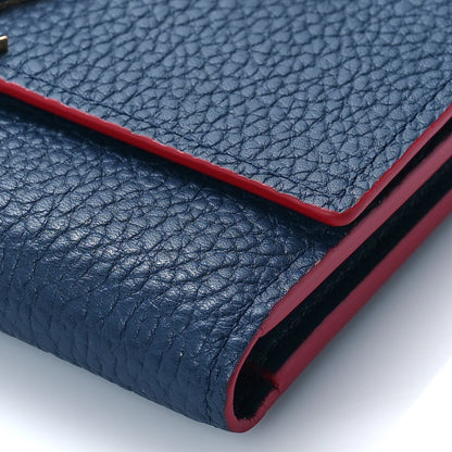 Louis Vuitton Taurillon Capucines Compact Wallet Marine Rouge 8 of 8