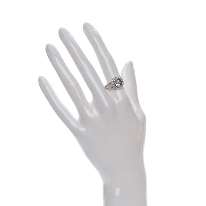 David Yurman Sterling Silver Diamond White Topaz 7mm Petite Albion Ring 52 6 2 of 5