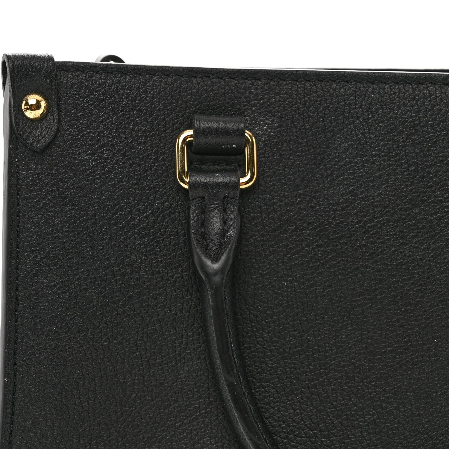 Louis Vuitton Calfskin Lock & Go Tote Black 11 of 12