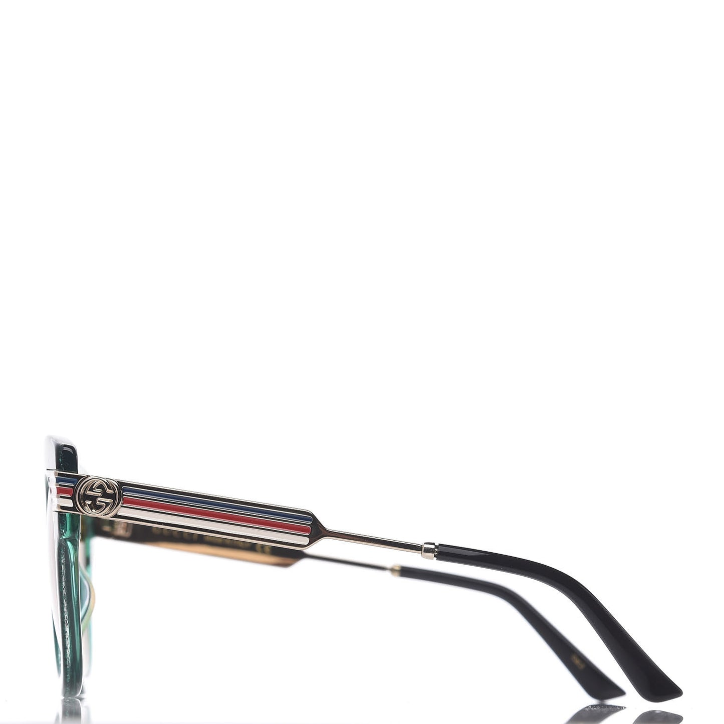 Acetate Square Frame Web Glitter GG0281S Sunglasses Green