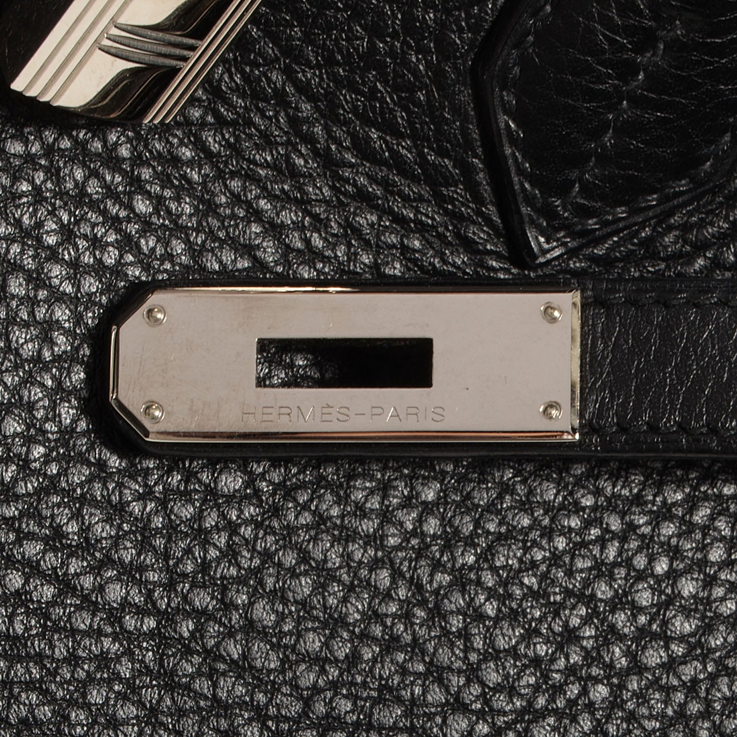 Hermes Taurillon Clemence Birkin 35 Black 8 of 10
