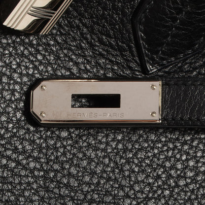Hermes Taurillon Clemence Birkin 35 Black 8 of 10