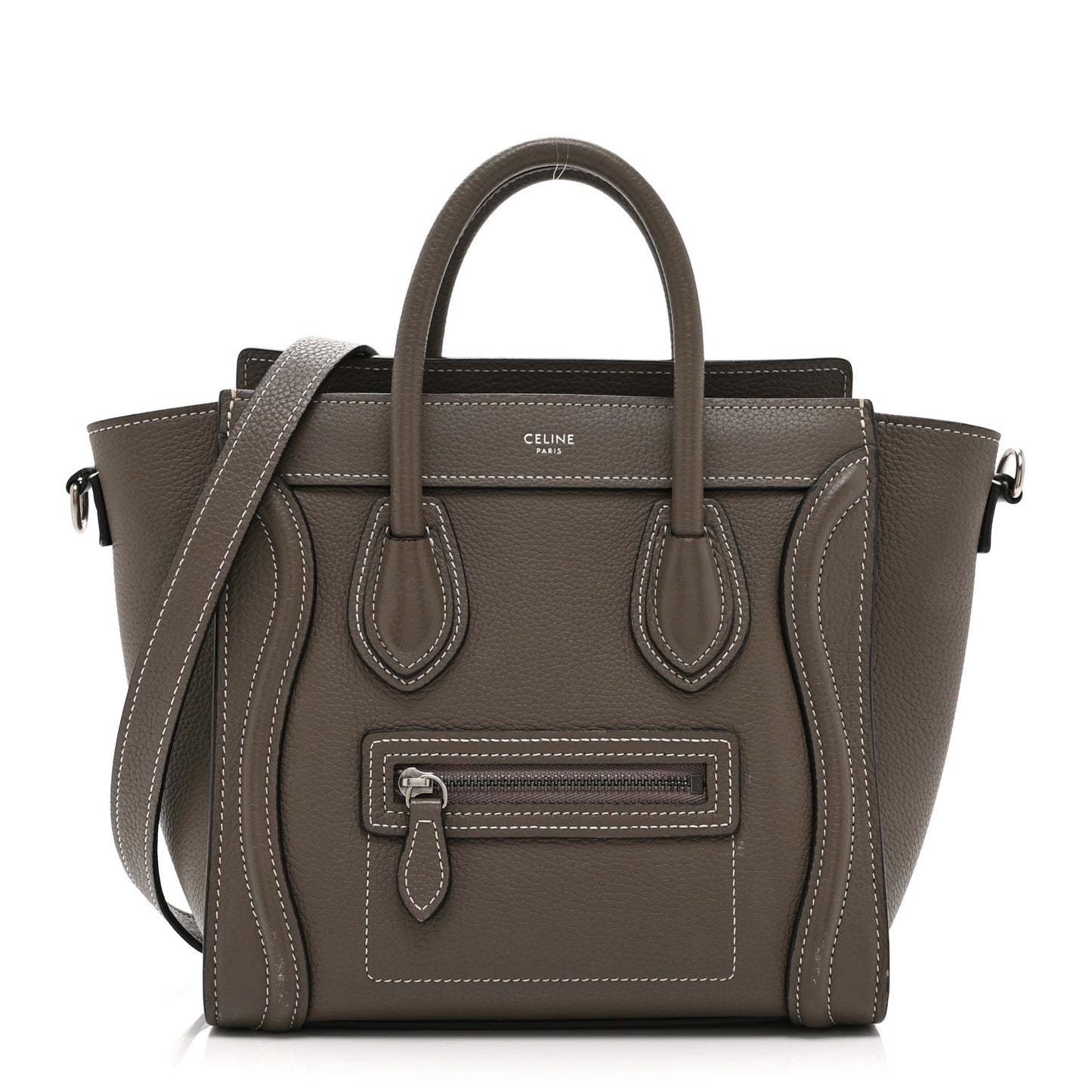 Drummed Calfskin Nano Luggage Souris Souris
