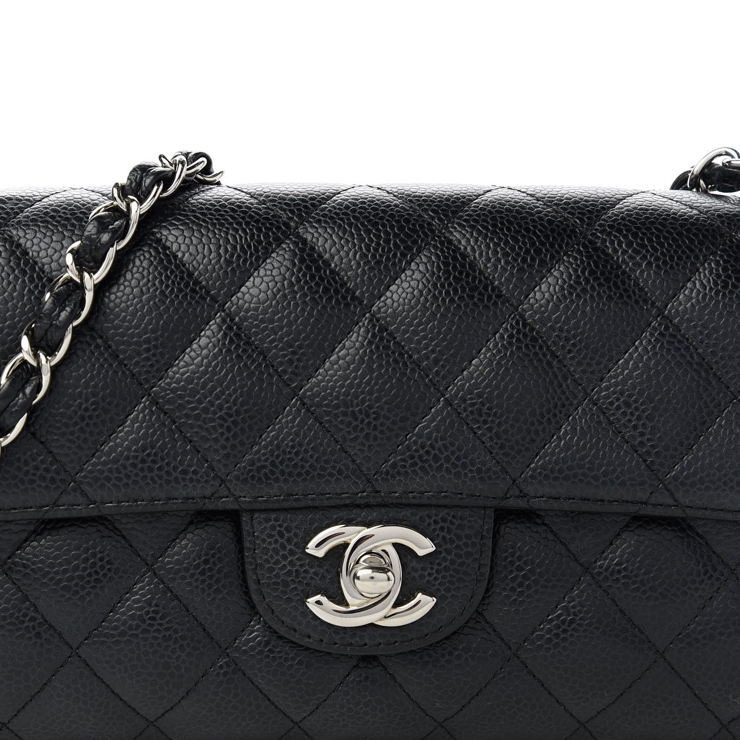 Chanel Caviar Quilted East West Flap Black 10 of 10