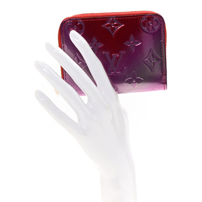 Louis Vuitton Metallic Vernis Degrade Zippy Coin Purse Pink Red 2 of 7