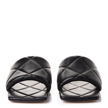 Bottega Veneta Nappa Quilted Rubber Lido Flat Sandals 41 Black 2 of 9