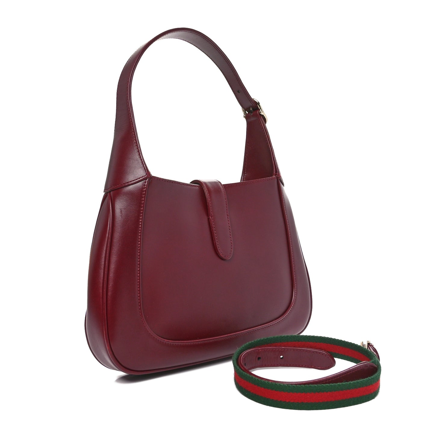 Ancora Calfskin Small Jackie Shoulder Bag Rosso