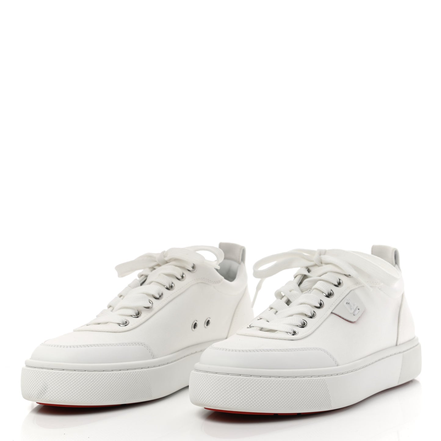 Toile Calfskin Simplerui Flat Sneakers 39.5 White
