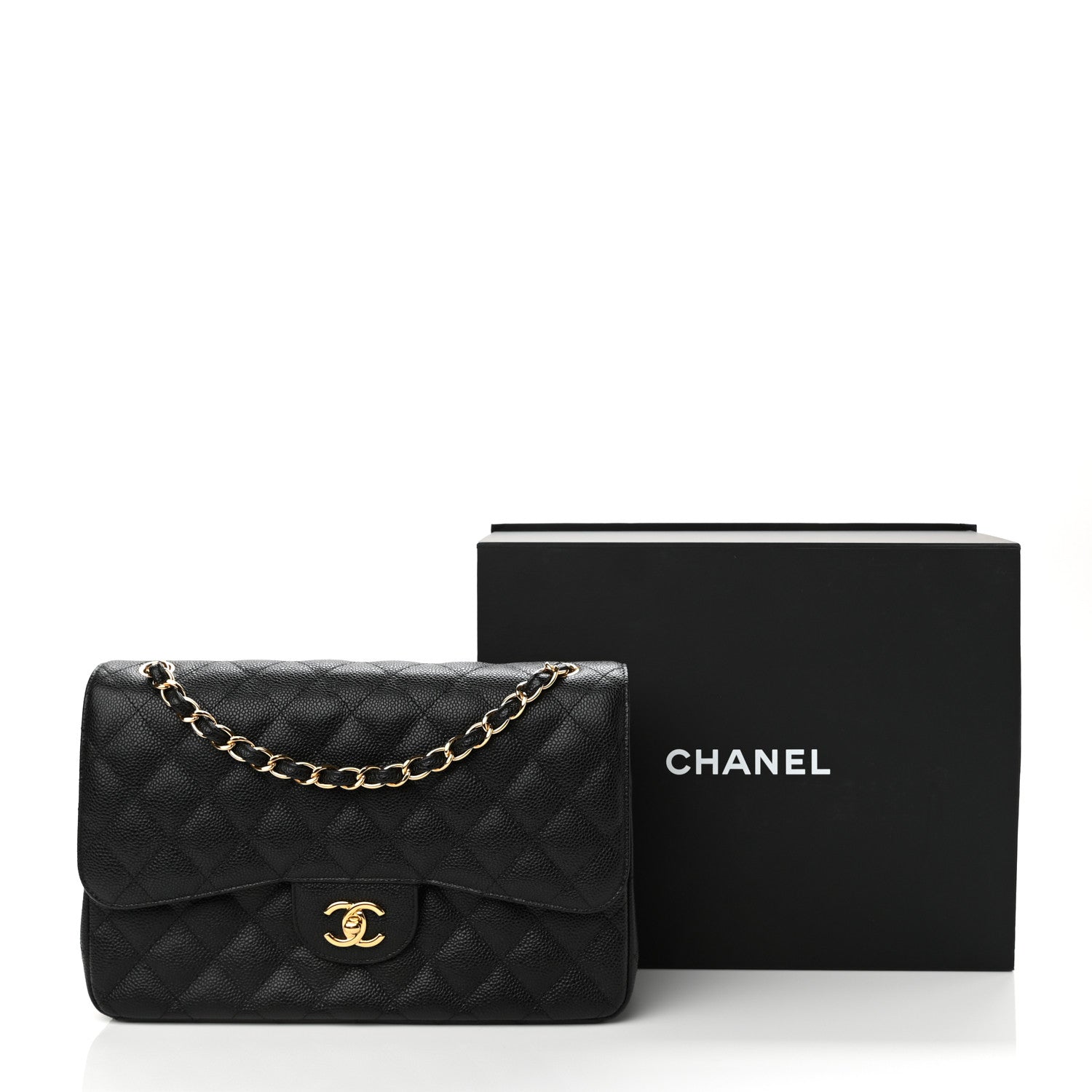 Chanel Caviar Quilted Jumbo Double Flap Black 11 of 11