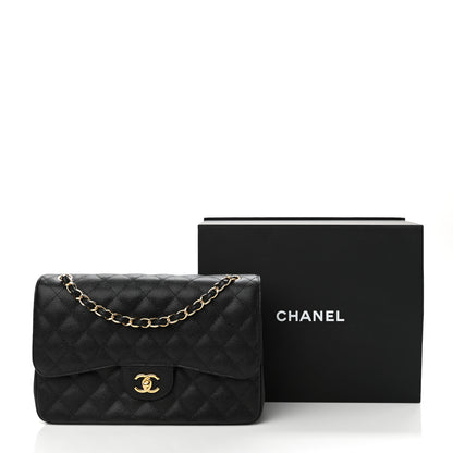 Chanel Caviar Quilted Jumbo Double Flap Black 11 of 11