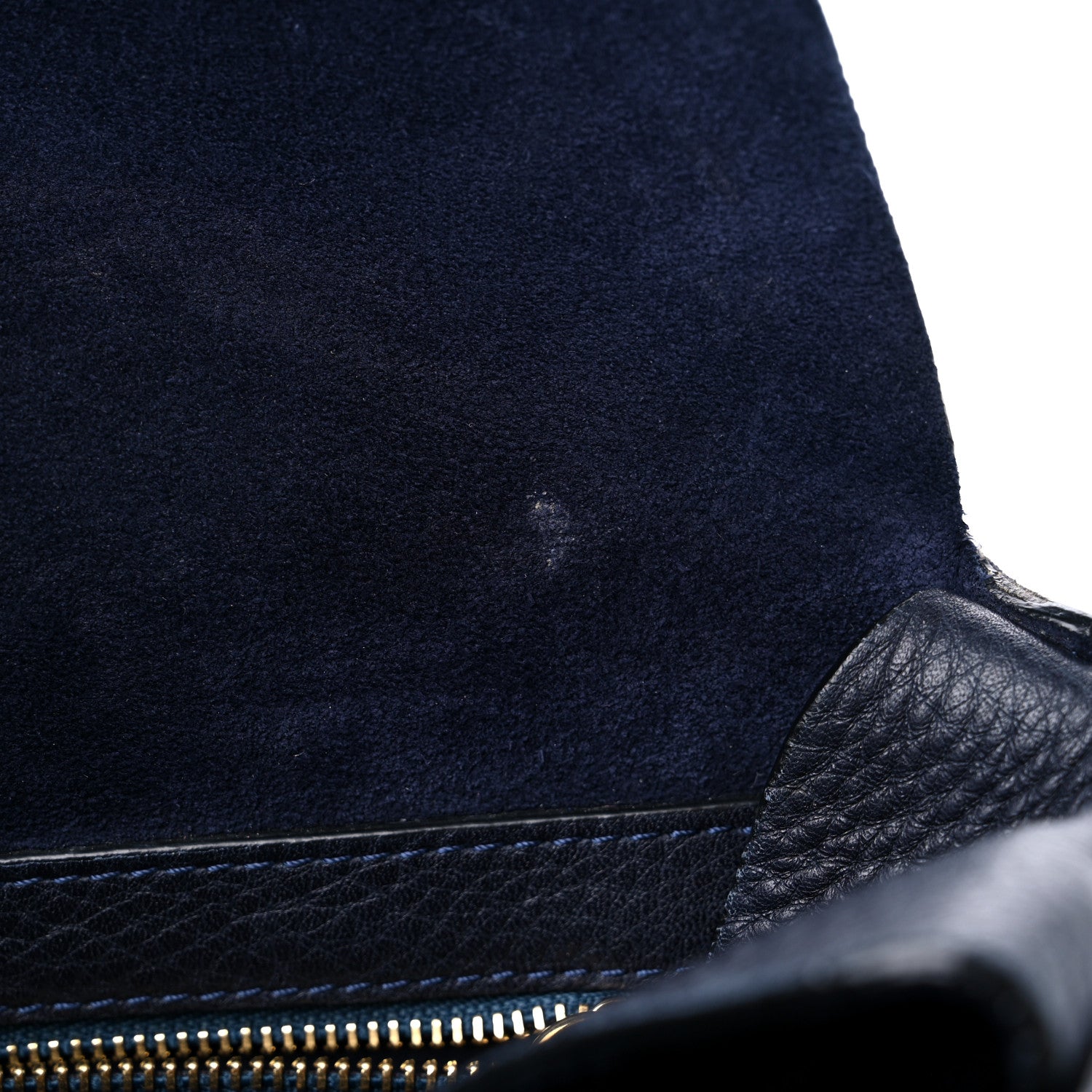 Lanvin Grained Calfskin Box Messenger Bag Navy 11 of 18
