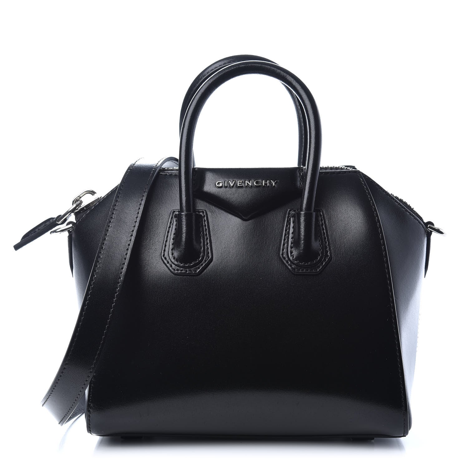 Givenchy Shiny Lord Calfskin Mini Antigona Black 1 of 9