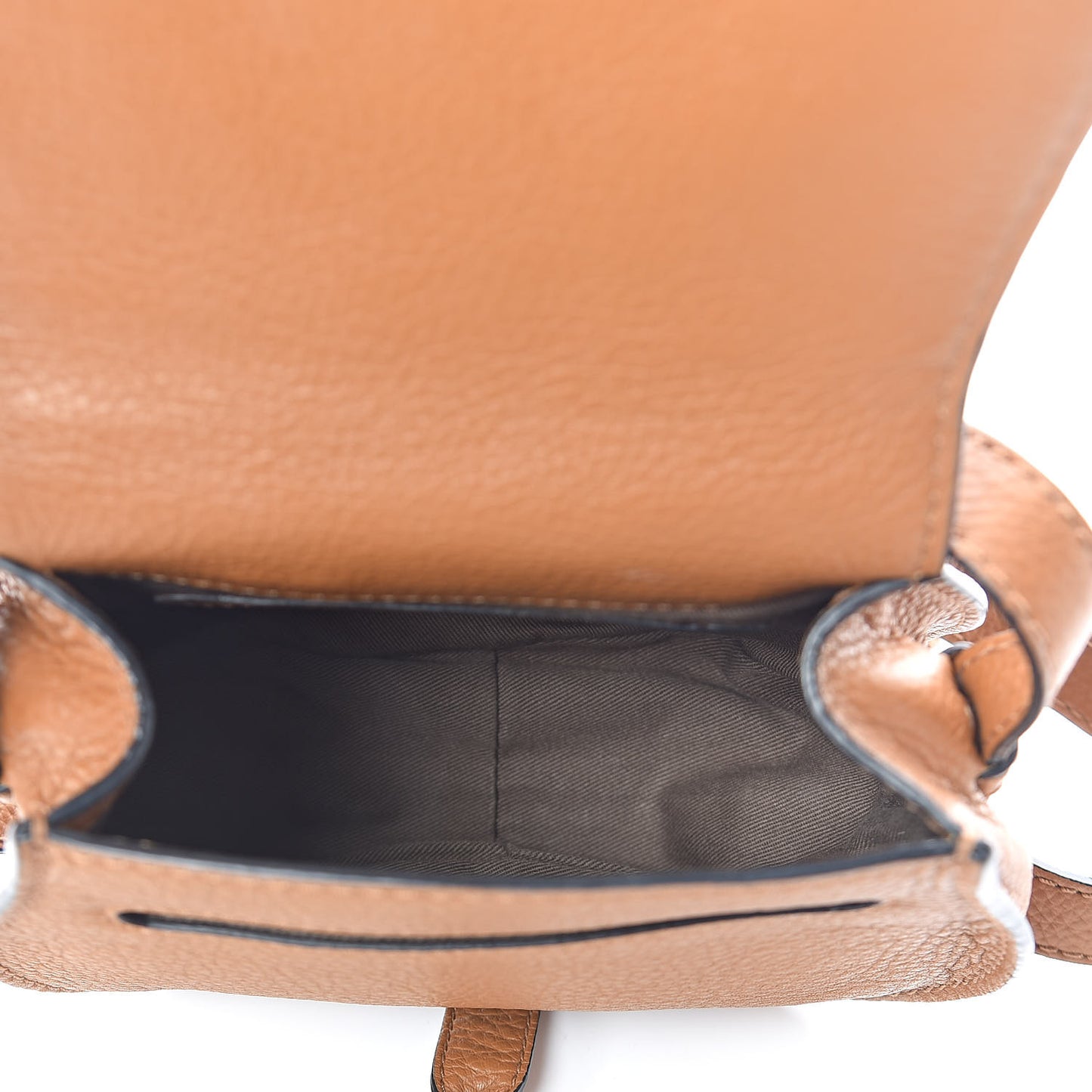 Calfskin Mini Marcie Round Crossbody Bag Mustard Brown