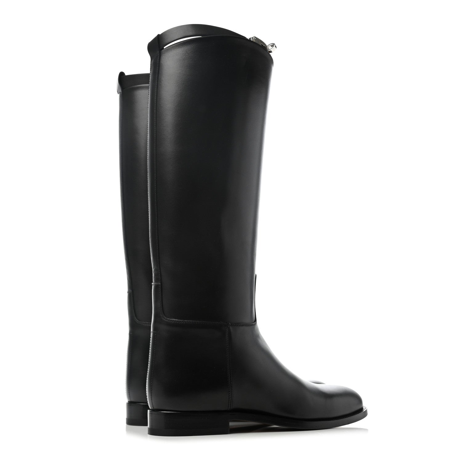 Hermes Box Kelly Jumping Boots 37.5 Black 3 of 6