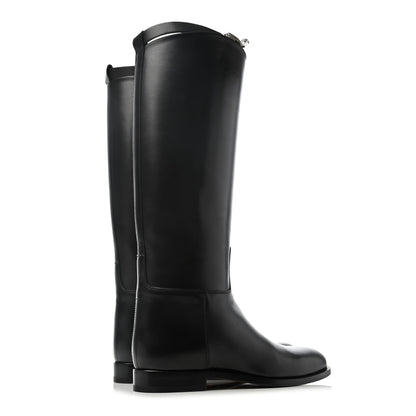 Hermes Box Kelly Jumping Boots 37.5 Black 3 of 6