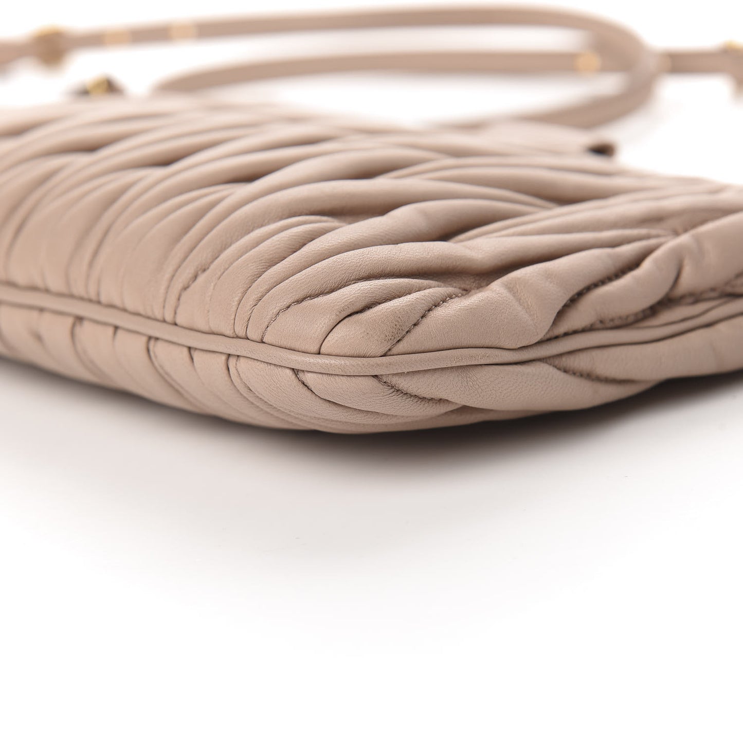 Nappa Matelasse Crossbody Clutch Cammeo