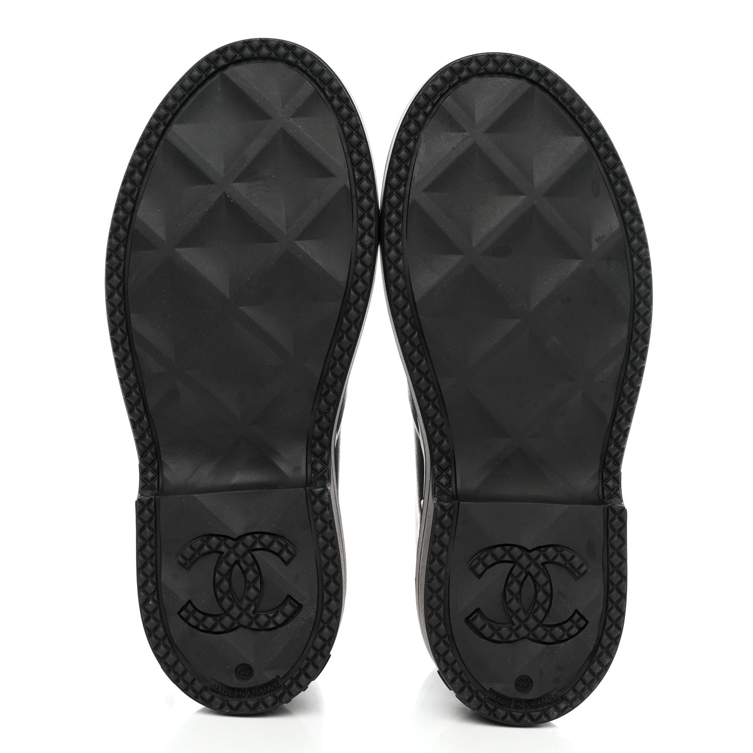 Chanel Rubber CC Short Rain Boots 40 Black 5 of 9