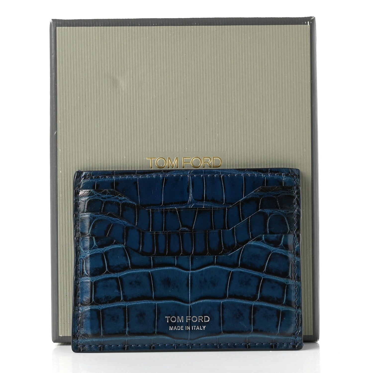 Tom Ford Alligator Card Holder Blue 1163289 – FASHIONPHILE