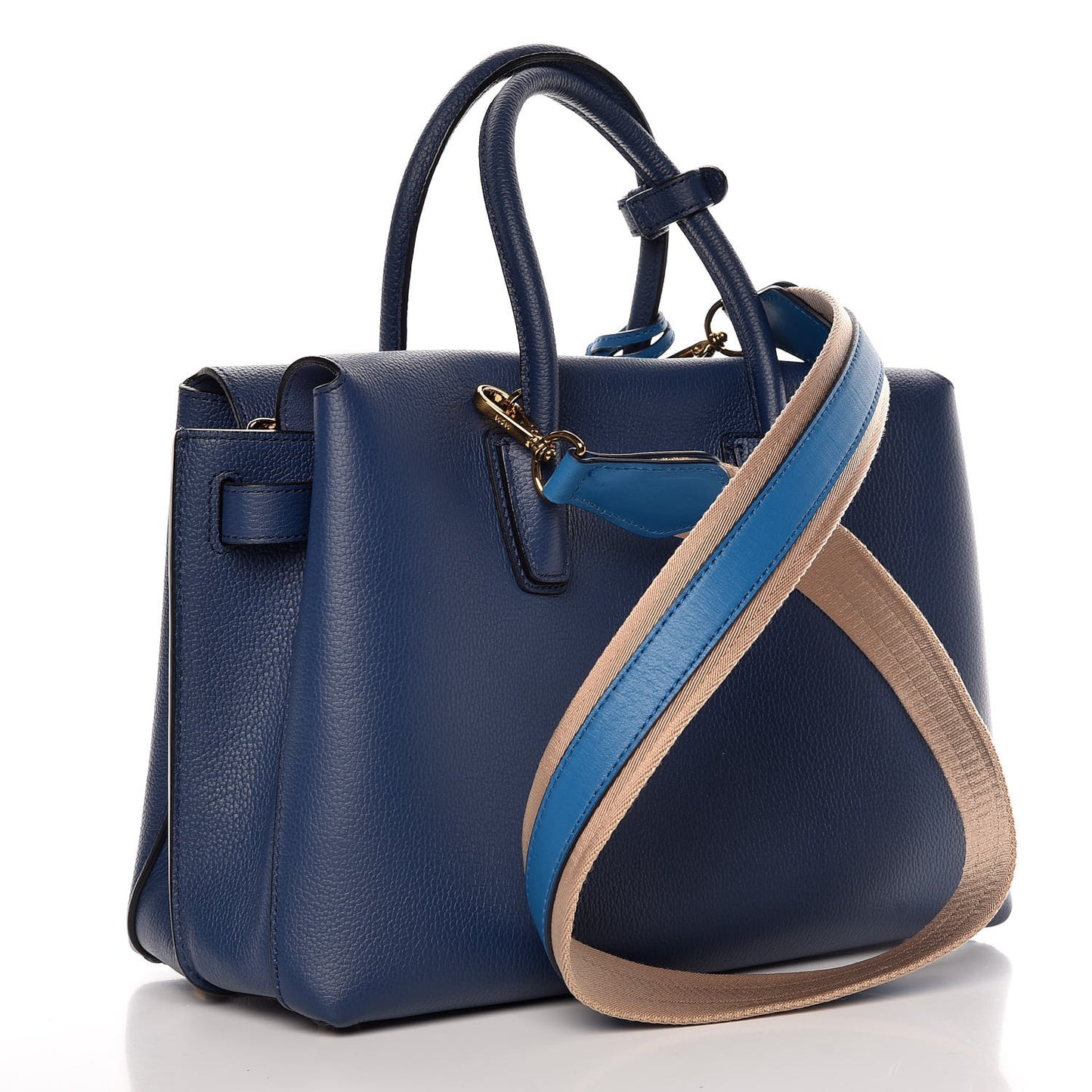 Grained Calfskin Medium Milla Tote Navy