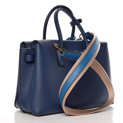 MCM Grained Calfskin Medium Milla Tote Navy 4 of 8