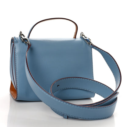 Alexander McQueen Calfskin The Small Story Bag Blue Brown 3 of 9