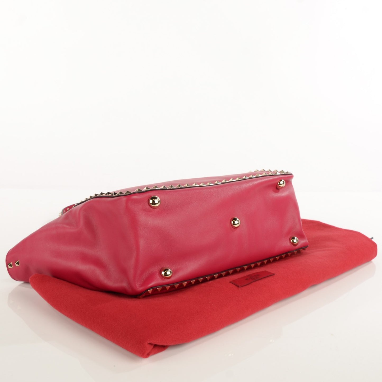Vitello Medium Rockstud Tote Cyclamin