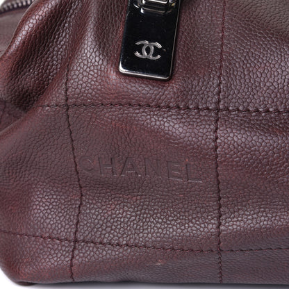 Chanel Caviar Square Stitched Tote Dark Brown 6 of 8