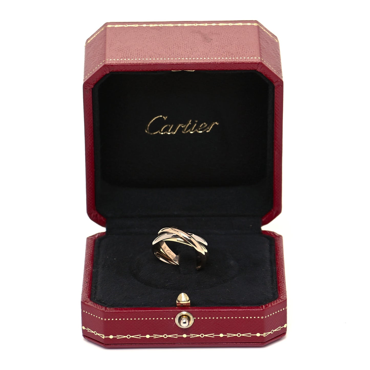 18K Pink Yellow White Gold Small Trinity Ring 57 8