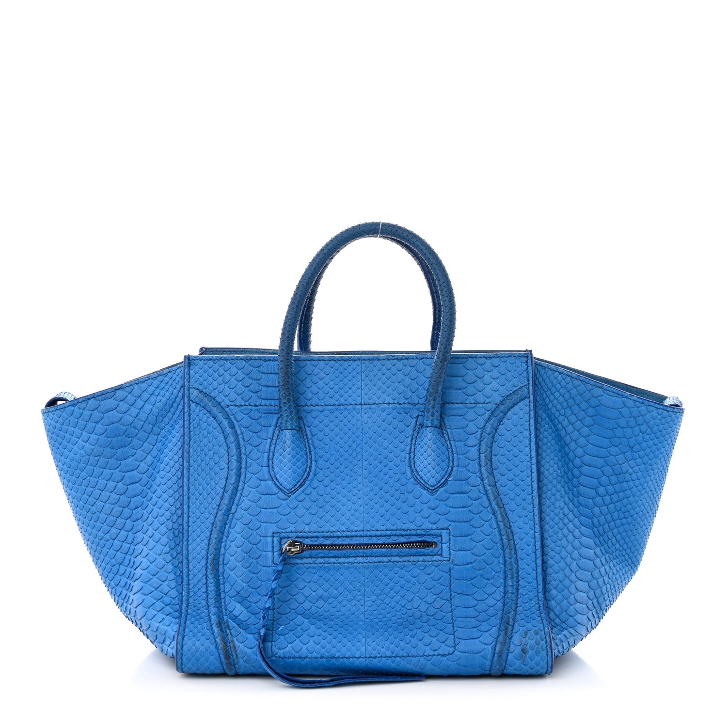 Celine Snakeskin Medium Phantom Luggage Blue 1 of 13