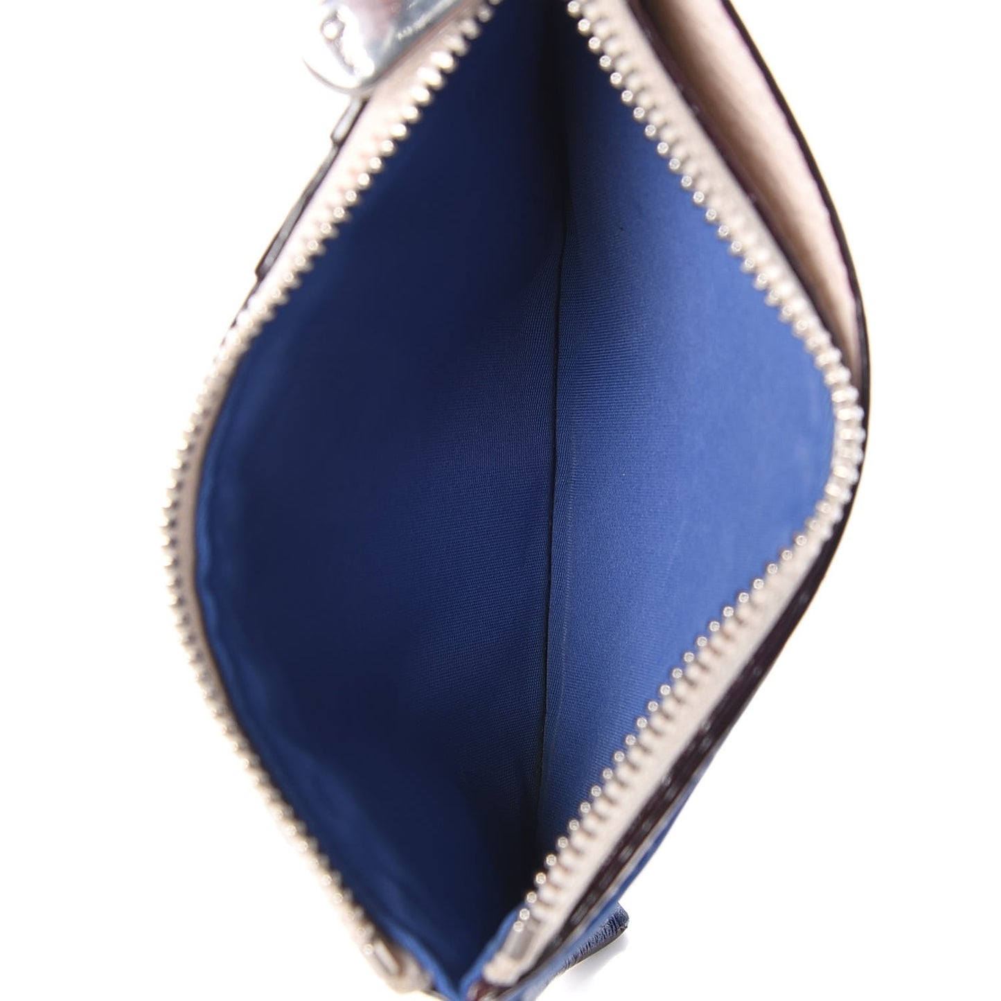 Bullcalf Tri-color Diorissimo Card Holder Navy Blue White