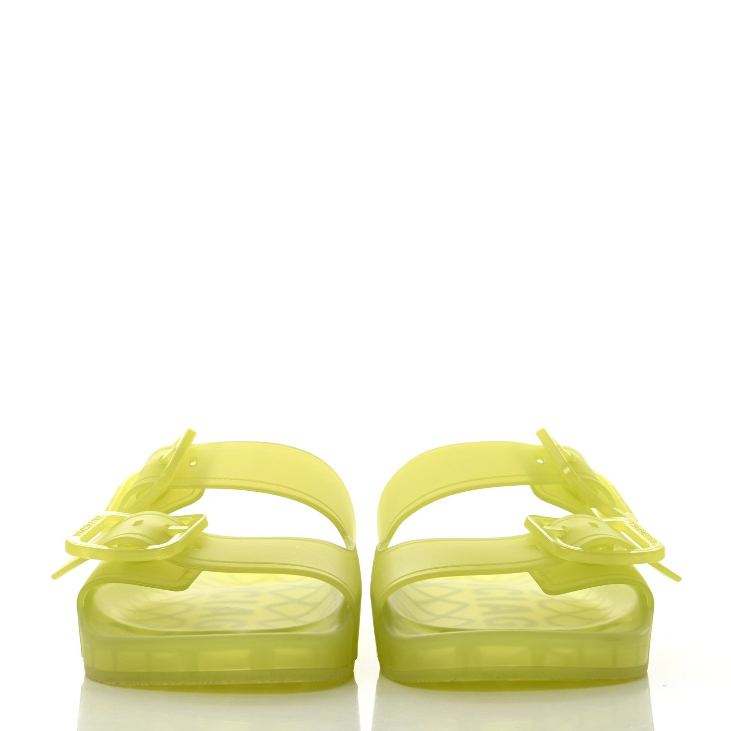 Balenciaga Technical Polyurethane Mallorca Slide Sandals 38 Fluo Yellow 2 of 8