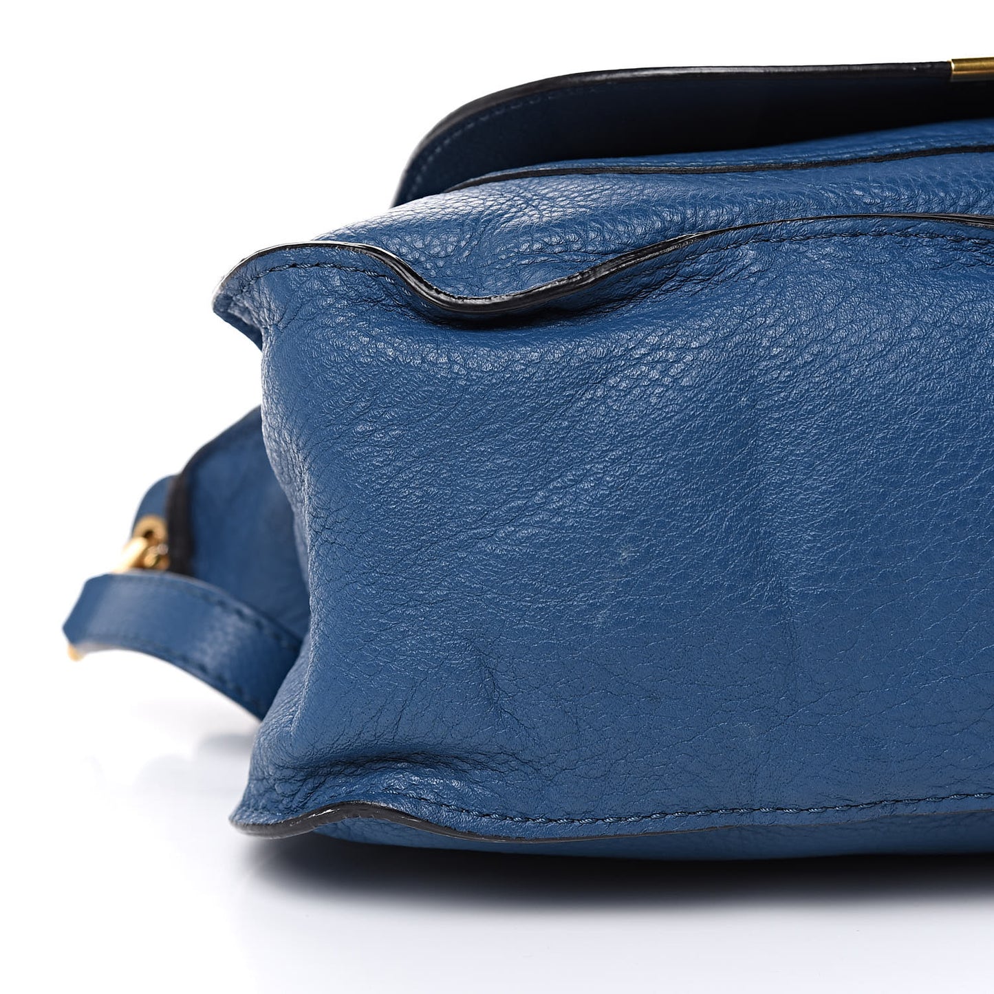 Calfskin Medium Marcie Satchel Royal Navy
