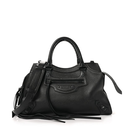 Balenciaga Grained Calfskin Neo Classic Black Hardware Medium City Black 1 of 10