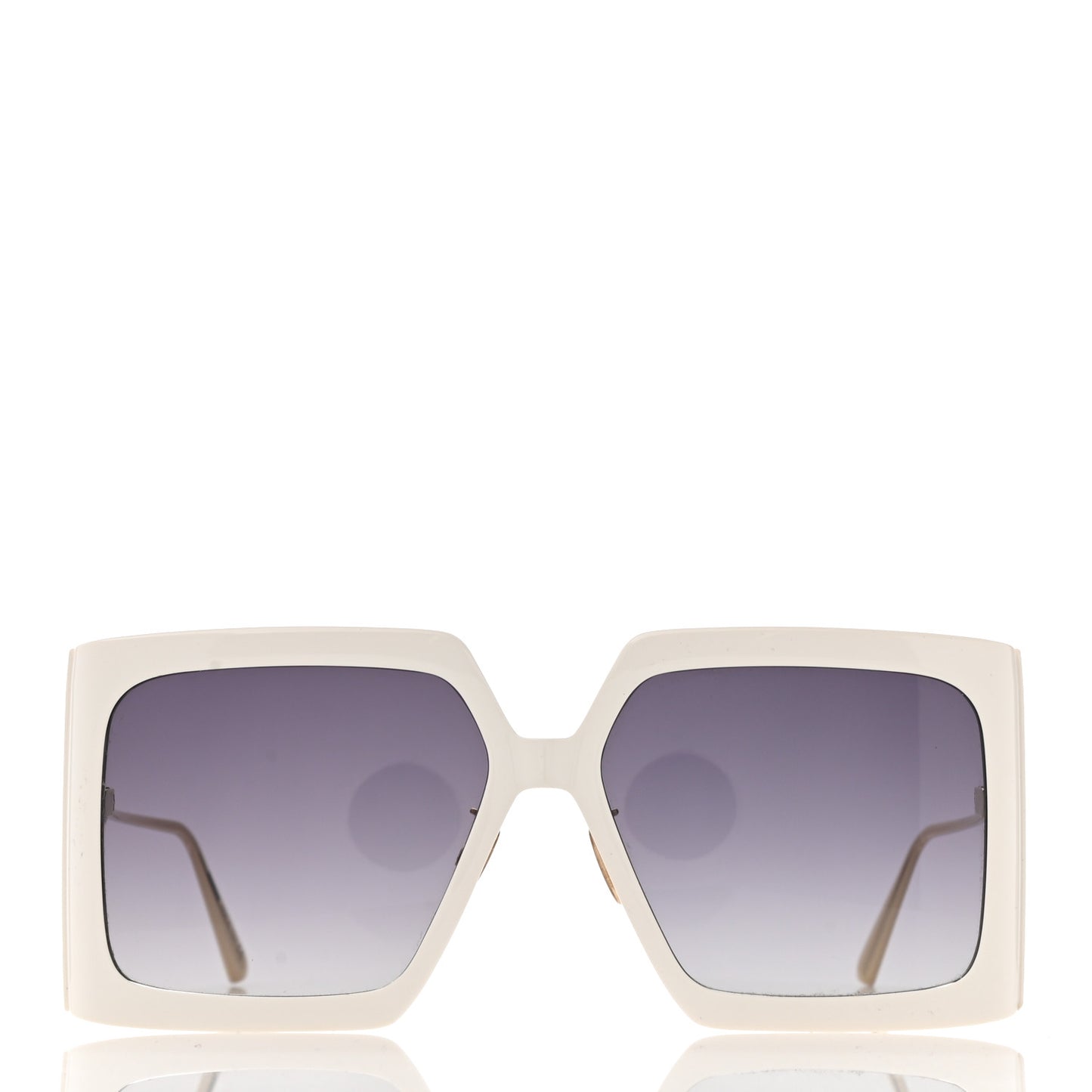 Acetate Square 30 Montaigne Sunglasses White