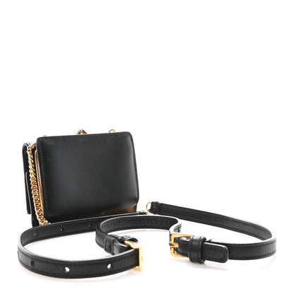 Saint Laurent Smooth Calfskin Monogram Rider Belt Bag Black 3 of 9