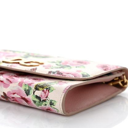 Dolce & Gabbana Dauphine Rose Print Wallet On Chain Pink 8 of 8