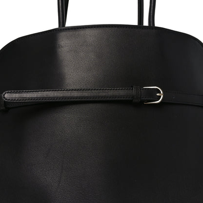 The Row Polished Saddle Calfskin Soft Margaux Belt 15 Black 7 of 9