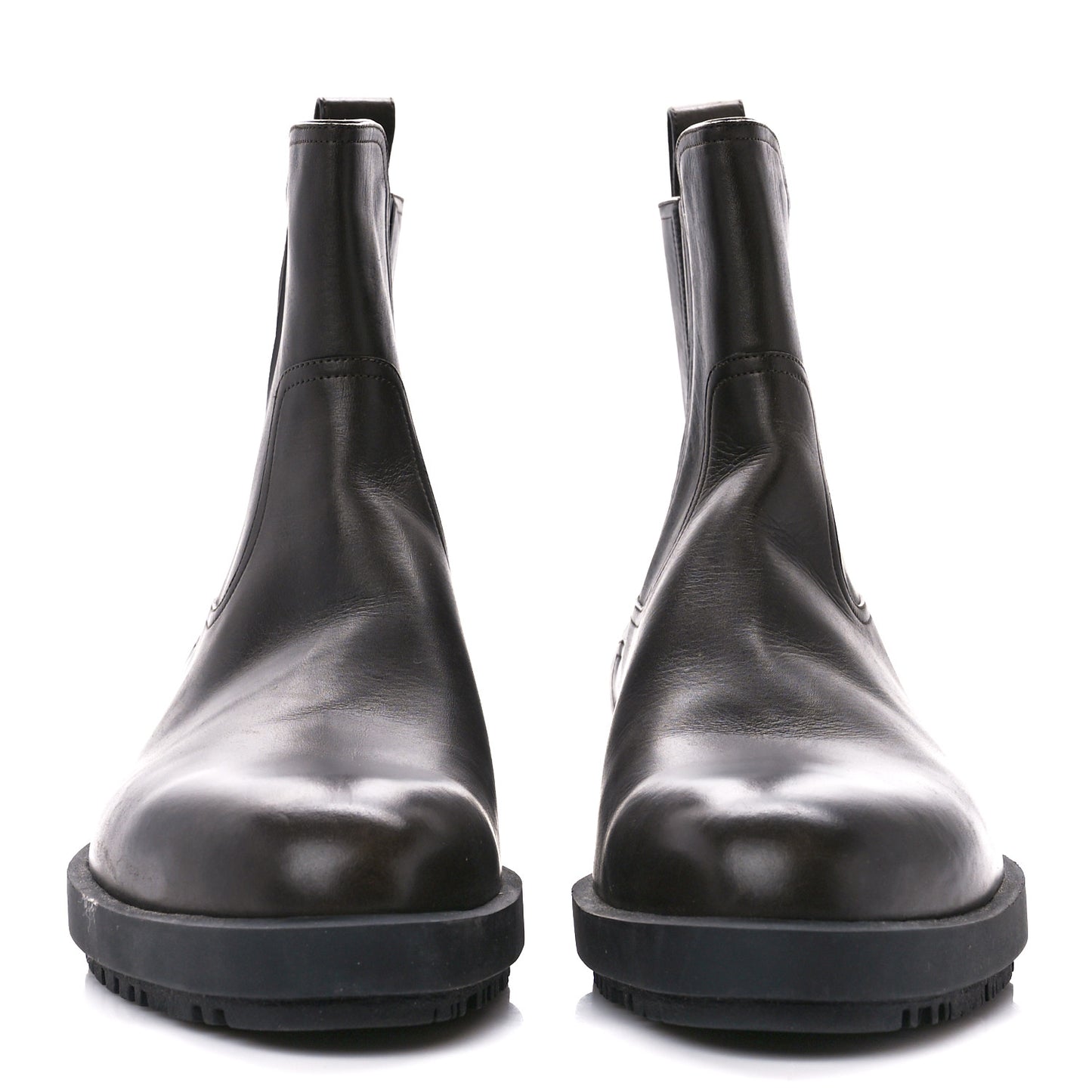 Calfskin Mens Chelsea Ankle Boots 44 Black