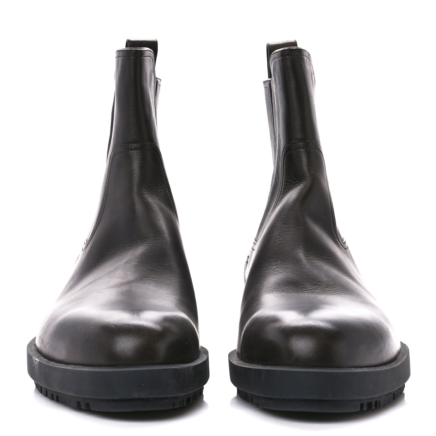 Hermes Calfskin Mens Chelsea Ankle Boots 44 Black 2 of 10