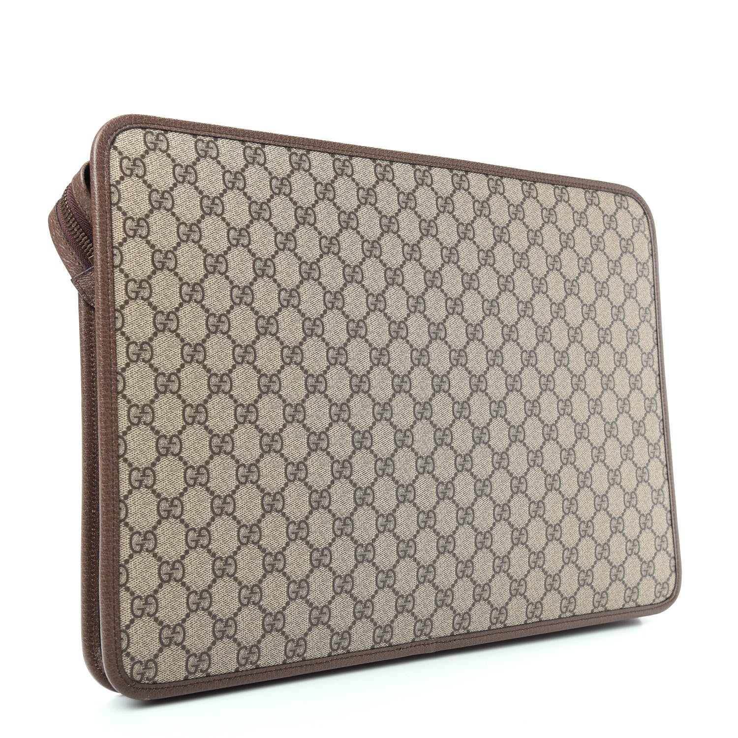 Gucci GG Supreme Monogram Textured Calfskin Web Ophidia Documents Holder Beige Ebony New Acero 3 of 7