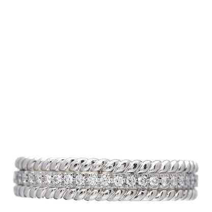 Tiffany Platinum Diamond Schlumberger Rope Two-Row Ring 56 7.5 1 of 6