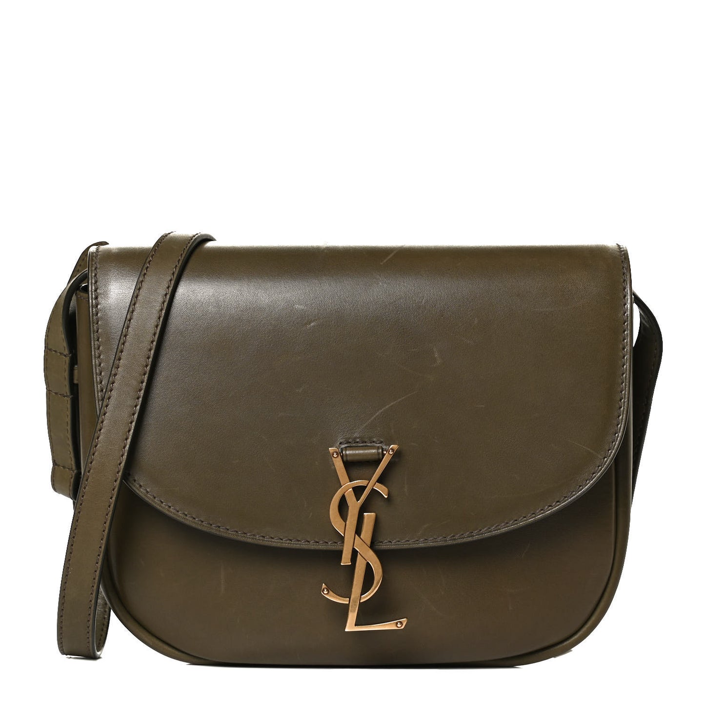 Smooth Calfskin Monogram Medium Kaia Satchel Green